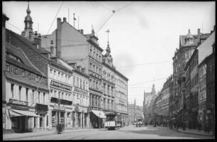 Chemnitz. Holzmarkt mit Straßenbahnen