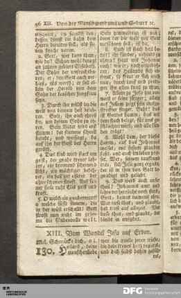 XIII. Vom Wandel Jesu auf Erden.