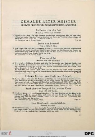 Gemälde Alter Meister aus dem Besitz eines norddeutschen Sammlers (Nr. 61-94)