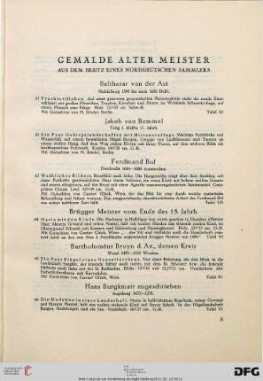 Gemälde Alter Meister aus dem Besitz eines norddeutschen Sammlers (Nr. 61-94)