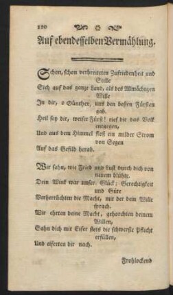 Auf ebendesselben Vermählung