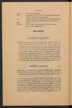 Cuadro quinto