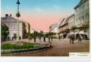 Grunwaldgasse in der polnischen Stadt Jaroslaw (1914 unter russischer Oberhoheit)