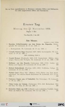 Alte Meister (Nr. 1-59)