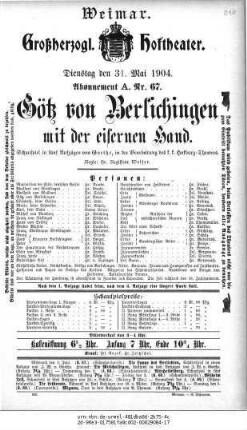 Götz von Berlichingen mit der eisernen Hand