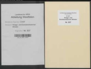 Amt Reineberg - Vogtei Levern - Bauerschaft Levern: Protokoll des Katasterverhörs für Levern, Sundern, Destel und Niedermehnen