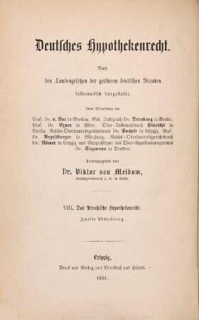 Das Preußische Hypothekenrecht, 2