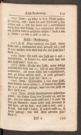 Falsi-Rechnung