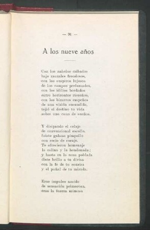 A los nueve años