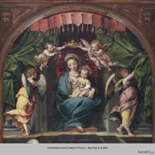Thronende Madonna mit Heiligen