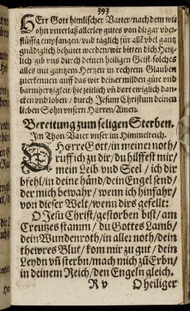 Bereitung zum seligen Sterben.