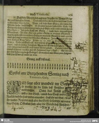 Epistel am Vierzehenden Sontag nach Trinitatis