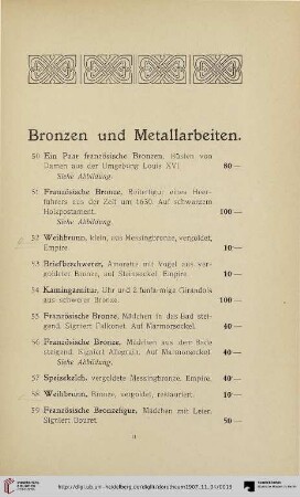 Bronzen und Metallarbeiten (Nr. 50-88)