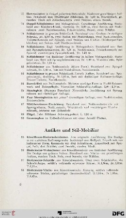 Antikes und Stil-Mobiliar (Nr. 95-202)