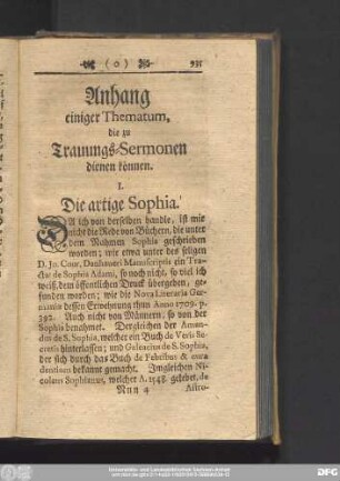 I. Die artige Sophia.