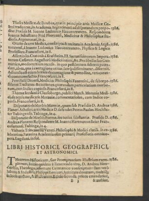 Libri Historici, Geographici, et Astronomici.