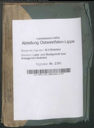 Erblegitimationen aus den Ämtern Werther und Borgholzhausen