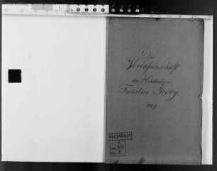 Nachlass der Landgräfin Marie Luise Albertine