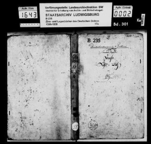 Lagerbuch zu Bowiesen