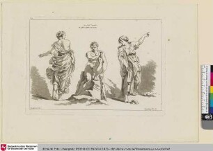 Annibal Carrache au palais Farnese a Rome; [Detailansichten aus den Fresken im Palazzo Farnese]