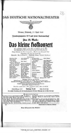 Das kleine Hofkonzert