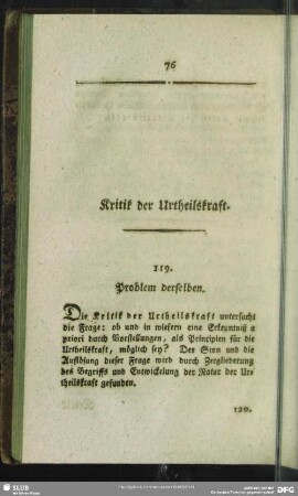 Kritik der Urtheilskraft