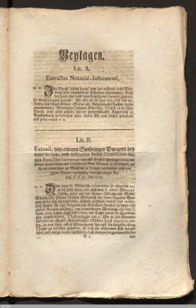Lit. A. Extractus Notarial-Instrumenti.