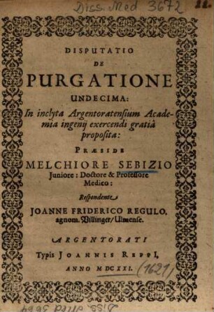 Disputatio De Purgatione ..., 11