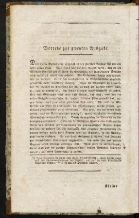 Vorrede zur zweyten Ausgabe.