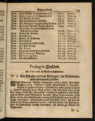 399-421, Podagra-Zuständ. - Vor das Seyten-Stechen.