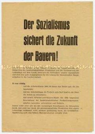 Agitationsschrift an die Bauern zur Wahl der Kandidaten der Nationalen Front bei den Volkskammerwahlen