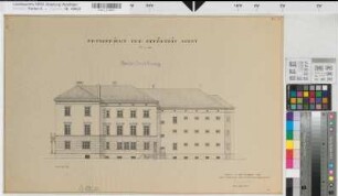 Soest, Amtsgericht und Gefängnis, Erweiterungsbau, Ostseite, Ansicht, Baubestandszeichnung