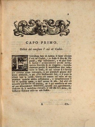 Arte di cognoscere l'età de'Codici latini e italiani