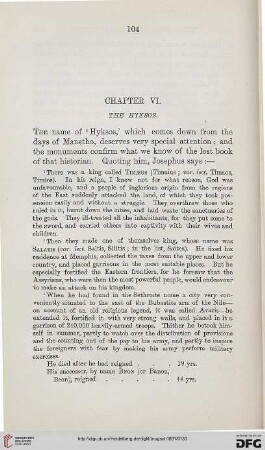 Chapter VI: The Hyksos