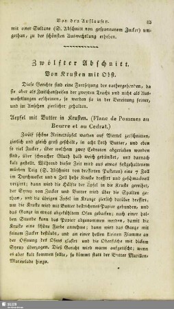 Zwölfter Abschnitt. Von Krusten mit Obst