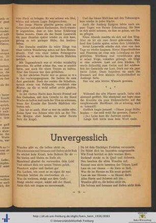 Unvergesslich.