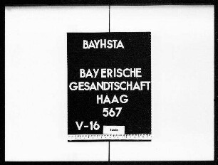 Politischer Schriftwechsel - Schreiben an Törring, Bellanger, Hallberg, Plettenberg (Entwürfe)
