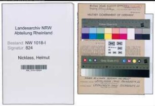Entnazifizierung Helmut Nicklass , geb. 06.10.1912 (Angestellter)