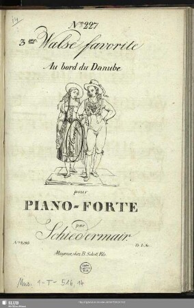 3me Walse favorite Au Bord du Danube pour Piano Forte