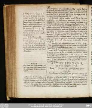 Articulus XXVII. De Conciliis.
