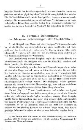 II. Formale Behandlung der Massenerscheinungen der Sterblichkeit.
