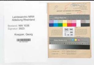 Entnazifizierung Georg Knepper , geb. 01.08.1897 (Finanzbeamter)