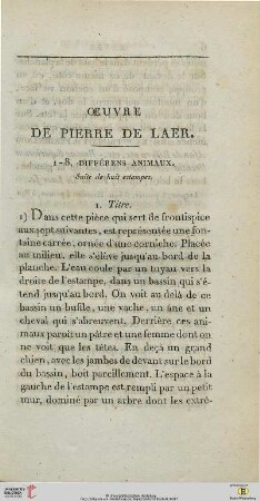 Oeuvre de Pierre de Laer