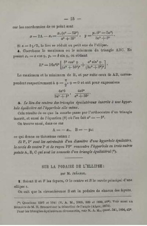 Sur la podaire de l´ellipse.