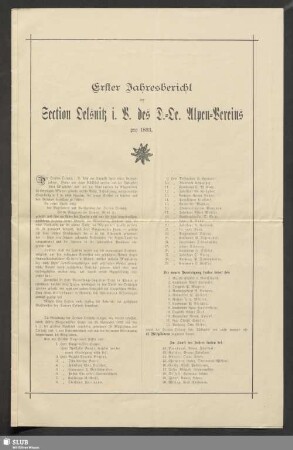 1.1893: Jahresbericht der Section Oelsnitz i. V. des D.-O. Alpen-Vereins : pro ...