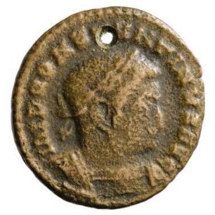 Münze, Follis, Aes 3, 314 - 315 n. Chr.