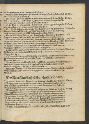 Der Römischen Catholischen Teutsche Bücher.