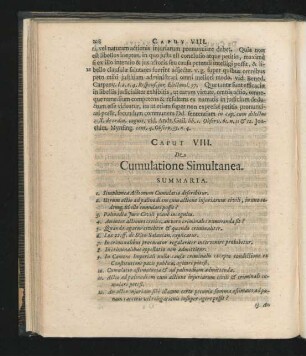 Caput VIII. De Cumulatione Simultanea.