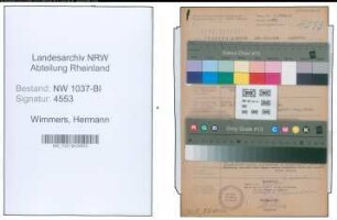 Entnazifizierung Hermann Wimmers , geb. 13.05.1901 (Buchhalter)