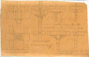 Zocher, Ernst; Architekturstudien - Details